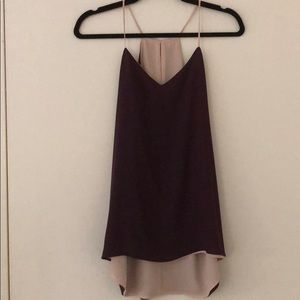 Reversible plum/blush tank